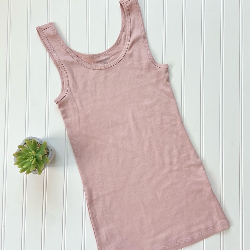 Slim Fit Scoop Neck Tank-beige - Picture 6 of 10